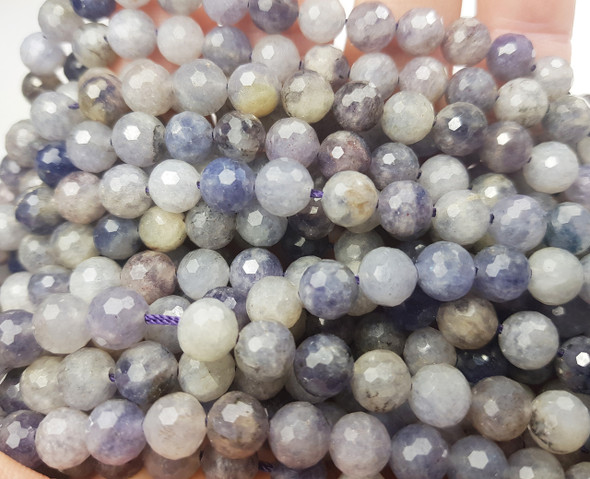 12mm Finely Cut Shiny Iolite Faceted Beads 12mm Finely Cut Shiny Iolite Faceted Beads
