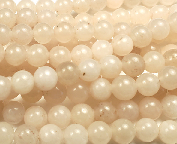 6mm Beige Jade Smooth Round Beads 6mm Beige Jade Smooth Round Beads