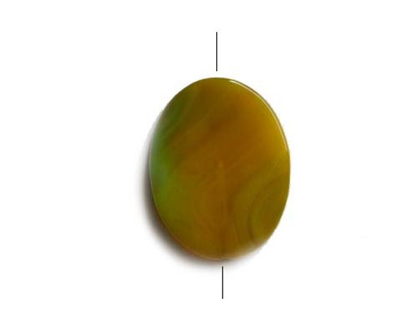Dyed Yellow Oval Pendant 30x40mm Agate Oval Pendant