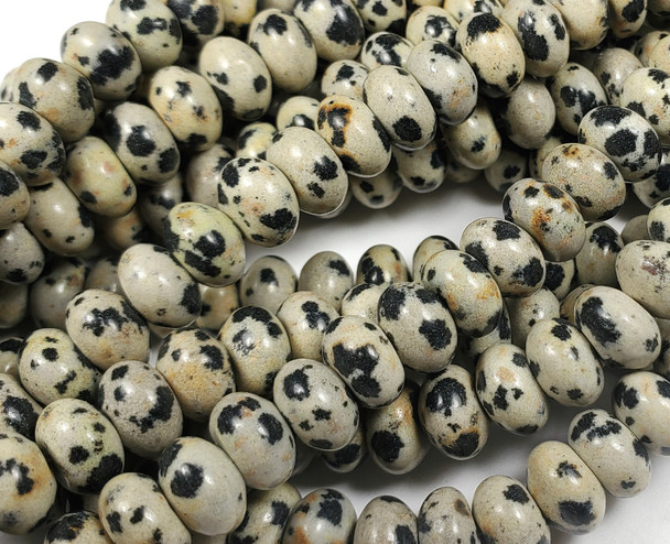 5x8mm Dalmatian Jasper Smooth Rondelle Beads