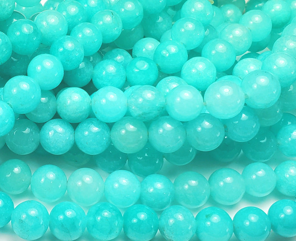 8mm Turquoise Jade Smooth Round Beads