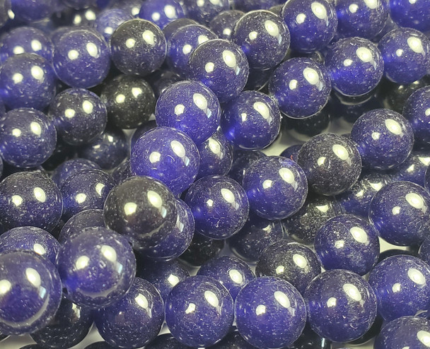 12mm Dark Purple Jade Round Beads