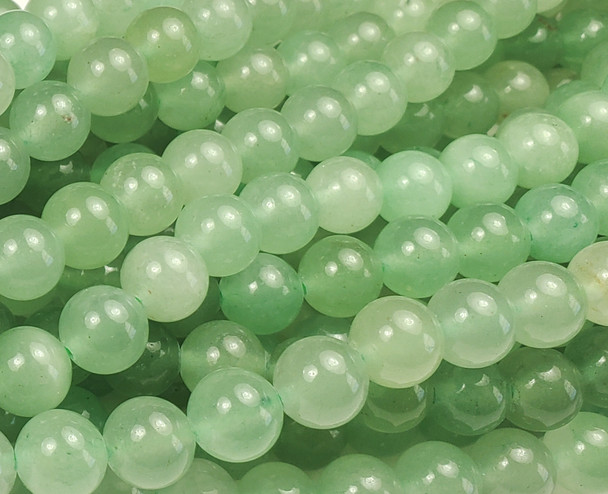 8mm Natural Green Aventurine Round Beads