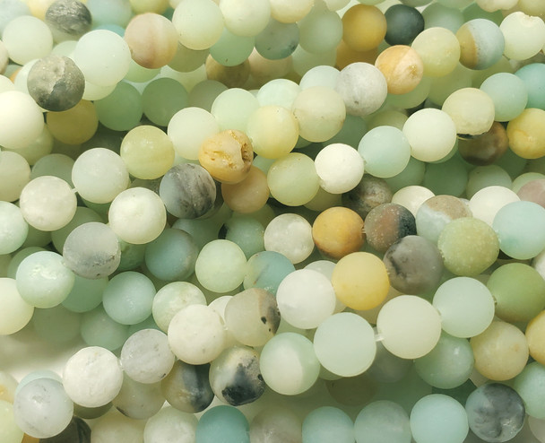 8mm Amazonite Matte Round Beads