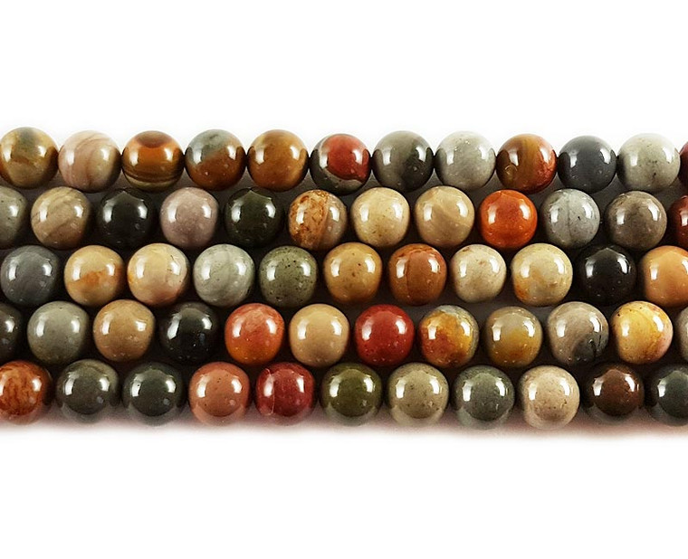 10mm Polychrome Jasper Round Beads