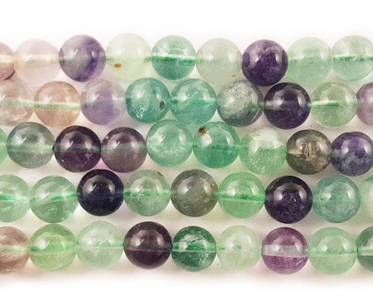 12mm Rainbow Fluorite Round Beads