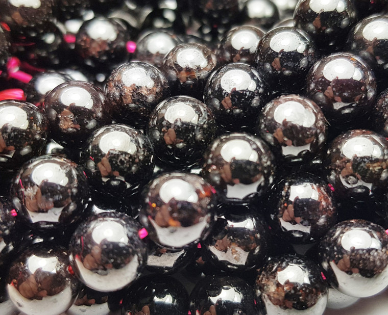 8mm Deep Red Garnet Round Beads With High Luster