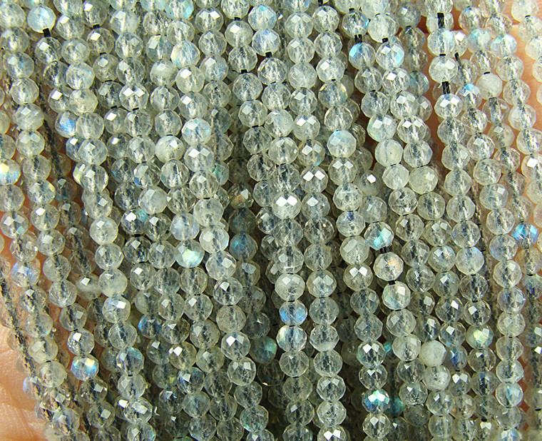 3mm Finely Cut Labradorite Faceted Round