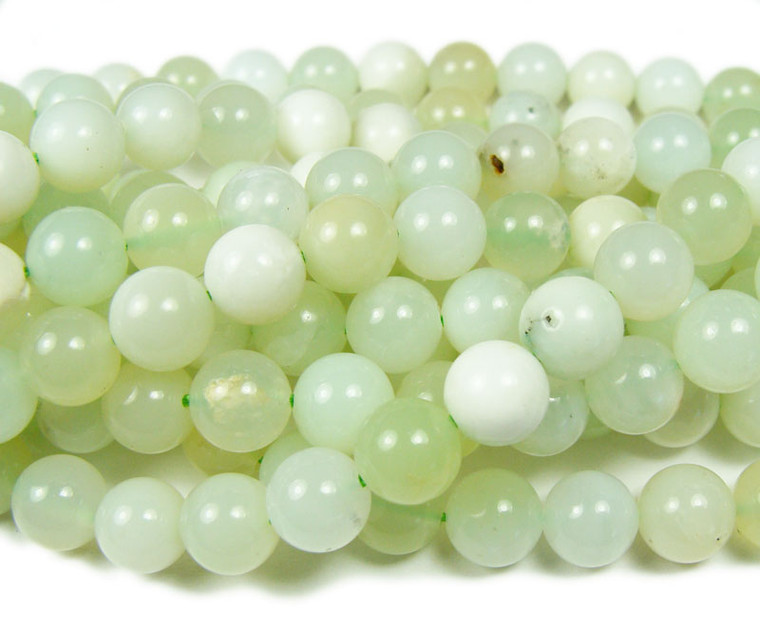 10mm Australian Green Opal Smooth Beads
