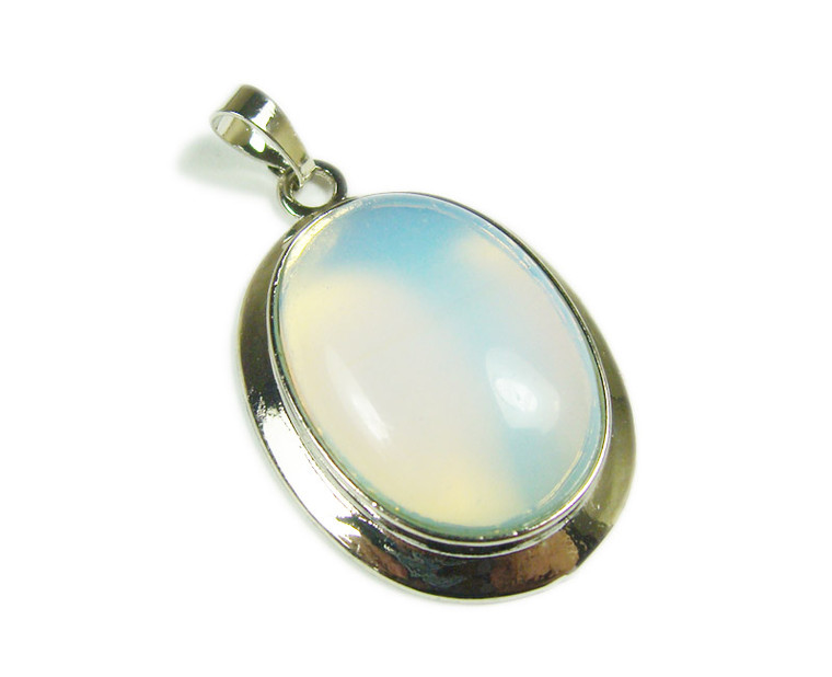 25x30mm Opalite Oval Pendant With Bail