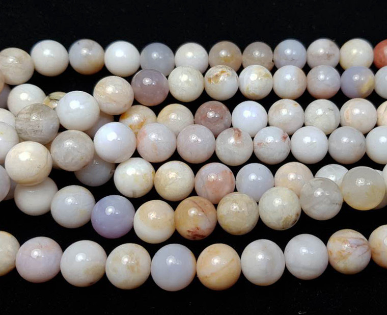 Australian agate smooth round beads