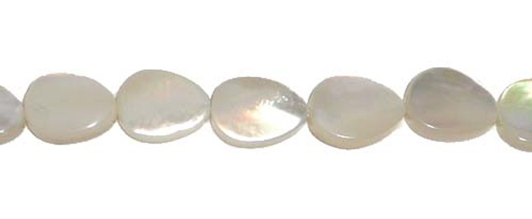 7x10mm 40 Beads Sea Shell Teardrop Beads