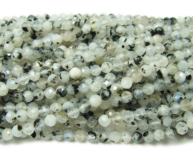 4.5mm Finely Cut Rutilated Quartz Faceted Beads