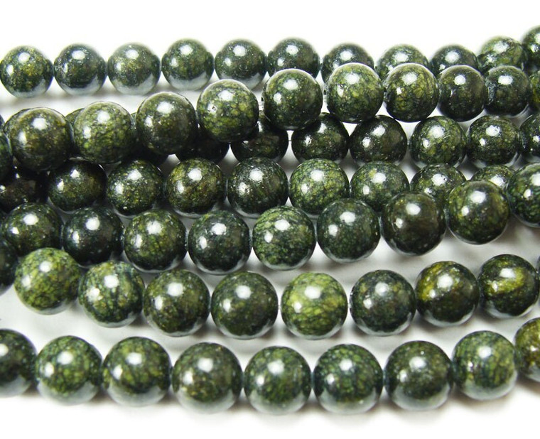 12mm Dark Russian Jade Round Beads