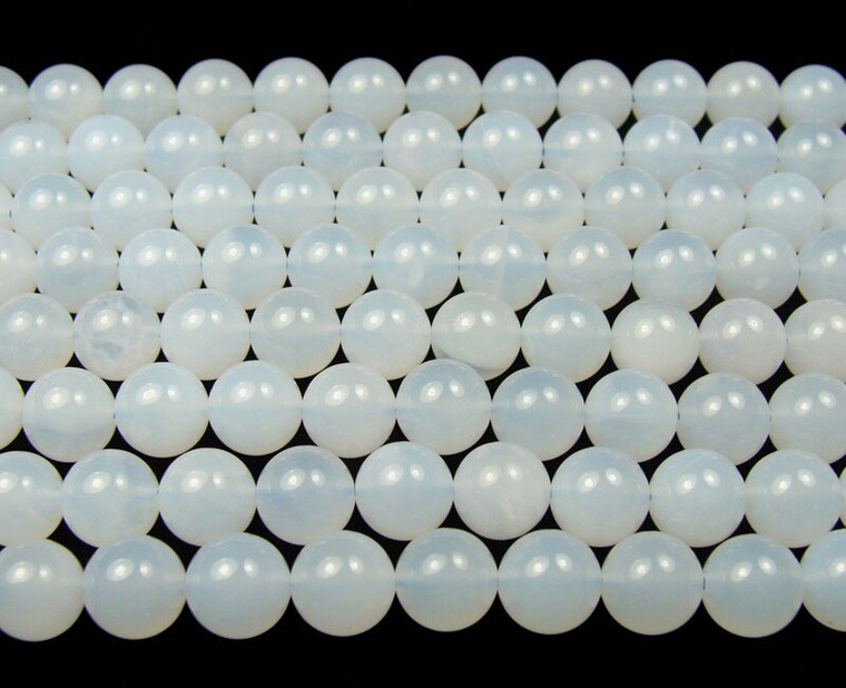 6mm Chalcedony Smooth Round Beads