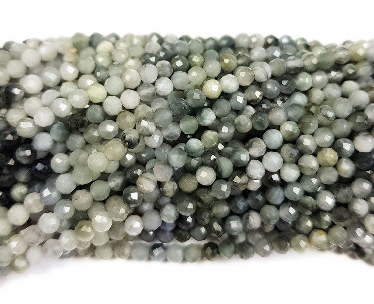 3mm Finely Cut Eagle'S Eye Faceted Beads