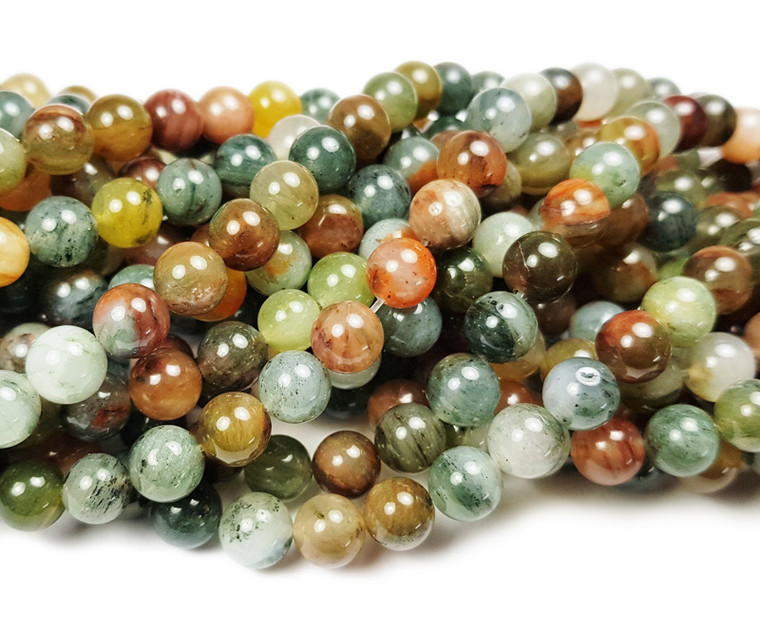 6mm Rainbow Phantom Crystal Round Beads