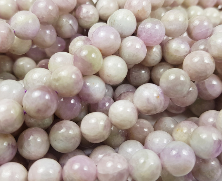 8mm Kunzite Light Purple Smooth Round Beads