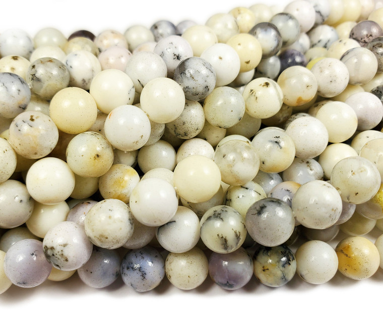 8.5mm Australian White Opal Smooth Round Beads