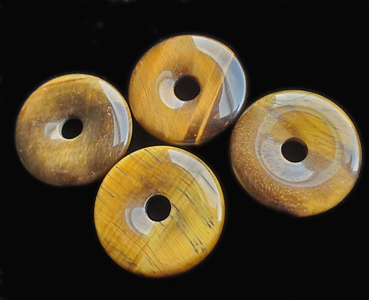 30mm Tiger Eye Donut Pendant