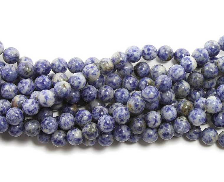 10mm Denim Lapis Round Beads