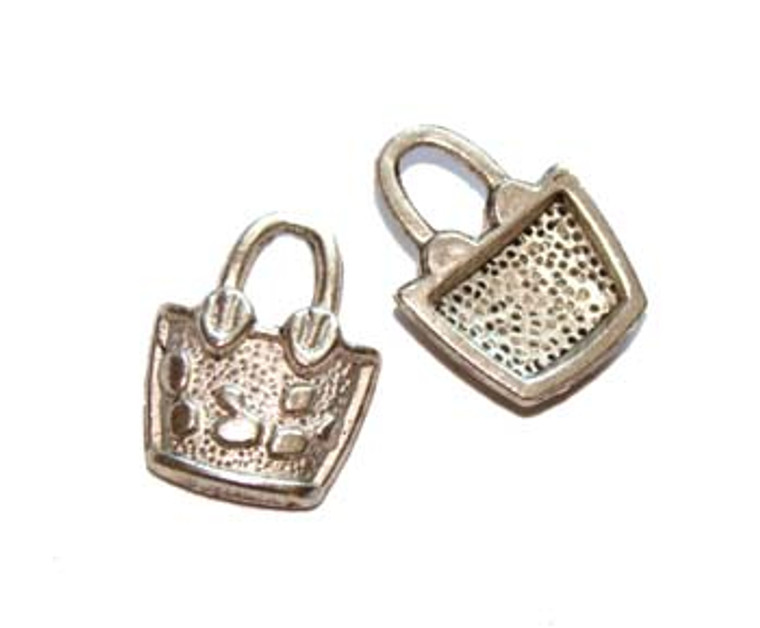 15x20mm Pack Of 10 Pcs Bali Style Pewter Purse Charms