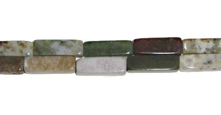 4x13mm Indian Agate Long Cube Beads