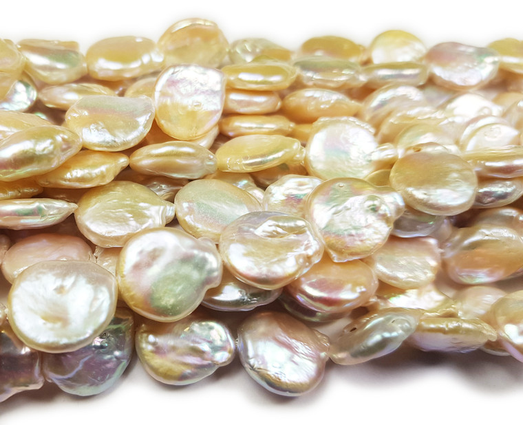 13-15mm Peach Freshwater Coin Pearls