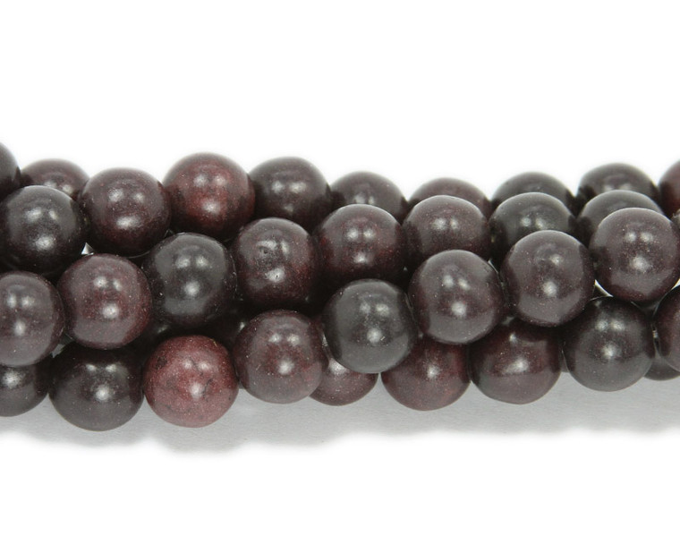 6mm 16 Inch Strand Coffee Colored Howlite Round Beads