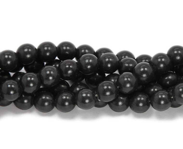 6mm 15.5 Inch Strand Black Howlite Round Beads