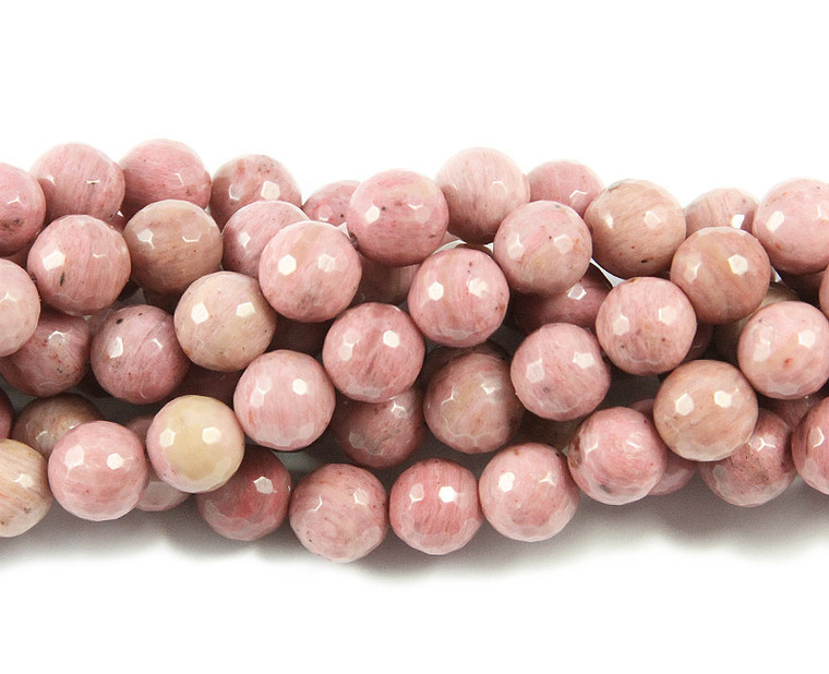 12mm 15.5 Inches Rhodonite Faceted Round Beads