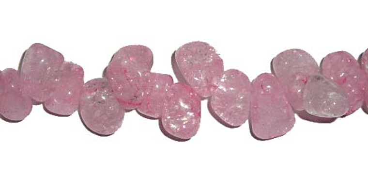 8x12mm Crystal Teardrop Beads, Pink Color