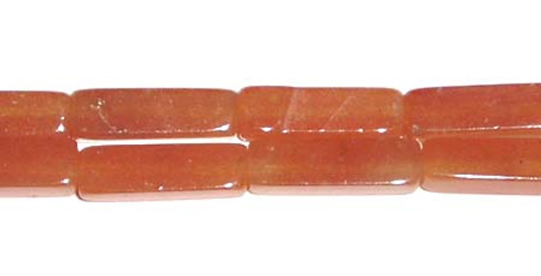 4x13mm Red Aventurine Long Cube Beads