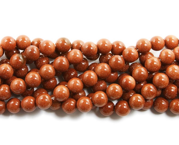 4mm Goldstone Round Beads