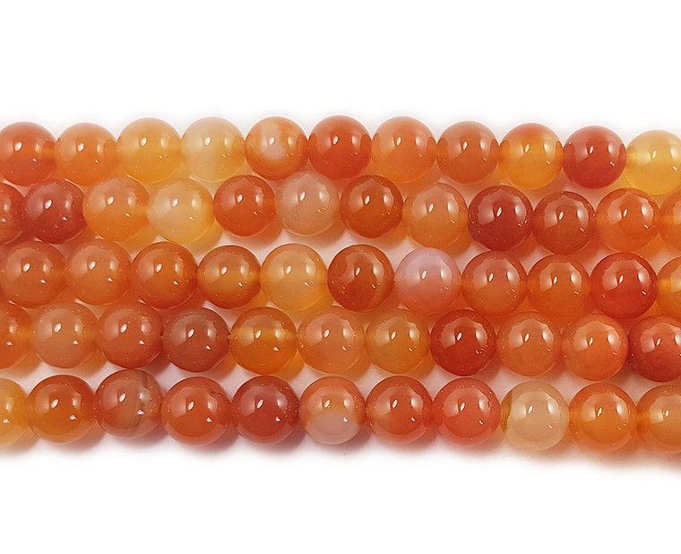 10mm Multi Color Carnelian Round Beads
