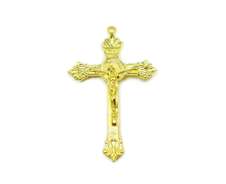 30x45mm Priced For Two Pieces Gold Plated Pewter Cross Pendant