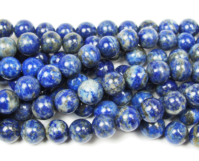 12mm Natural Lapis Round Beads