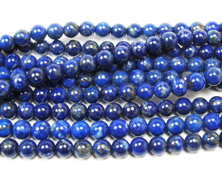 3.5-4mm Natural Lapis Round Beads