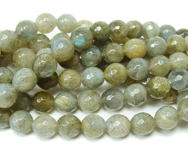 5mm 15 Inches Labradorite Faceted Round Beads