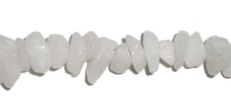 3x6mm 34 Inches White Jade Chips