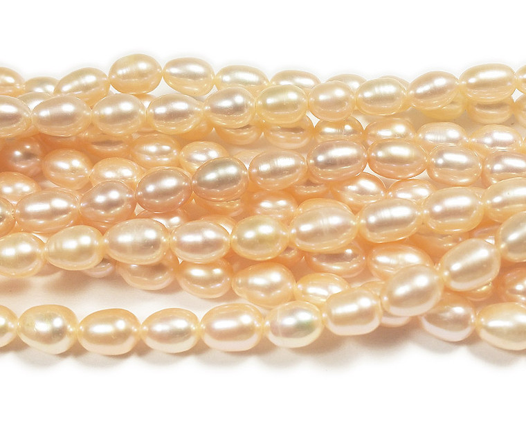 7x9mm Peach Rice Pearl Beads