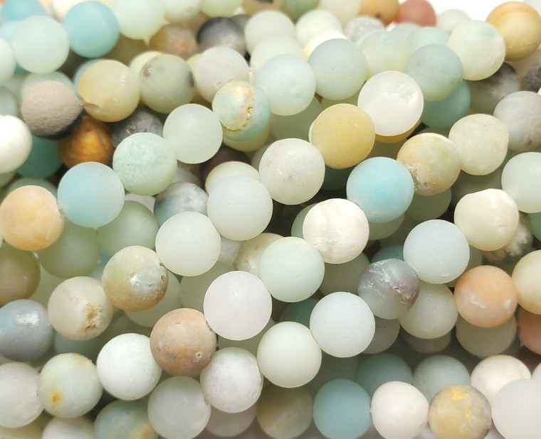 8mm Amazonite Matte Round Beads