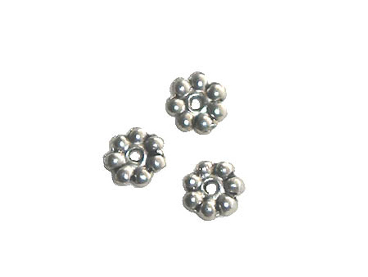 4mm Approx. 200 Pieces Bali Style Pewter Flat Discs