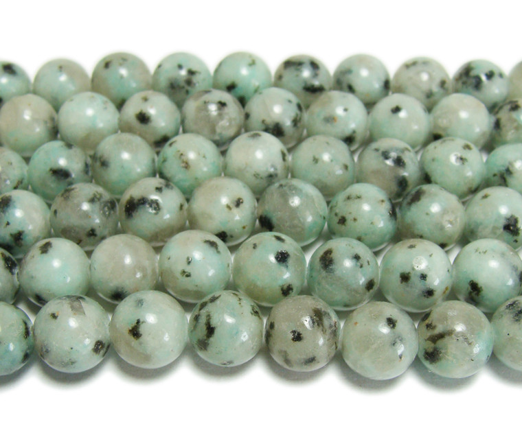 6mm Kiwi Stone Jasper Smooth Round Beads