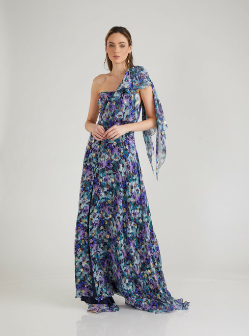 Caprina Dress in Violet Multi