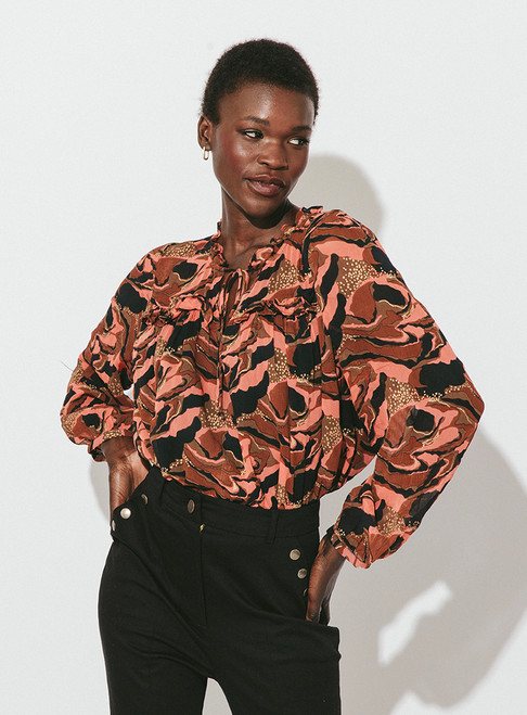 Octavia Printed Blouse in Canyon