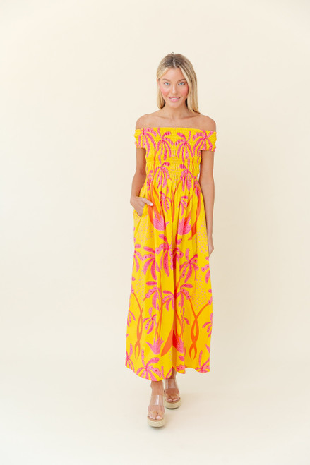 Beth Dress in Antigua Palm