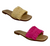 Raffia Square Toe Slide