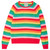 Moss Stitch Stripe Crew Sweater in Rainbow