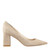 Zala Block Heel Pointy Toe Pump in Medium Natural Suede